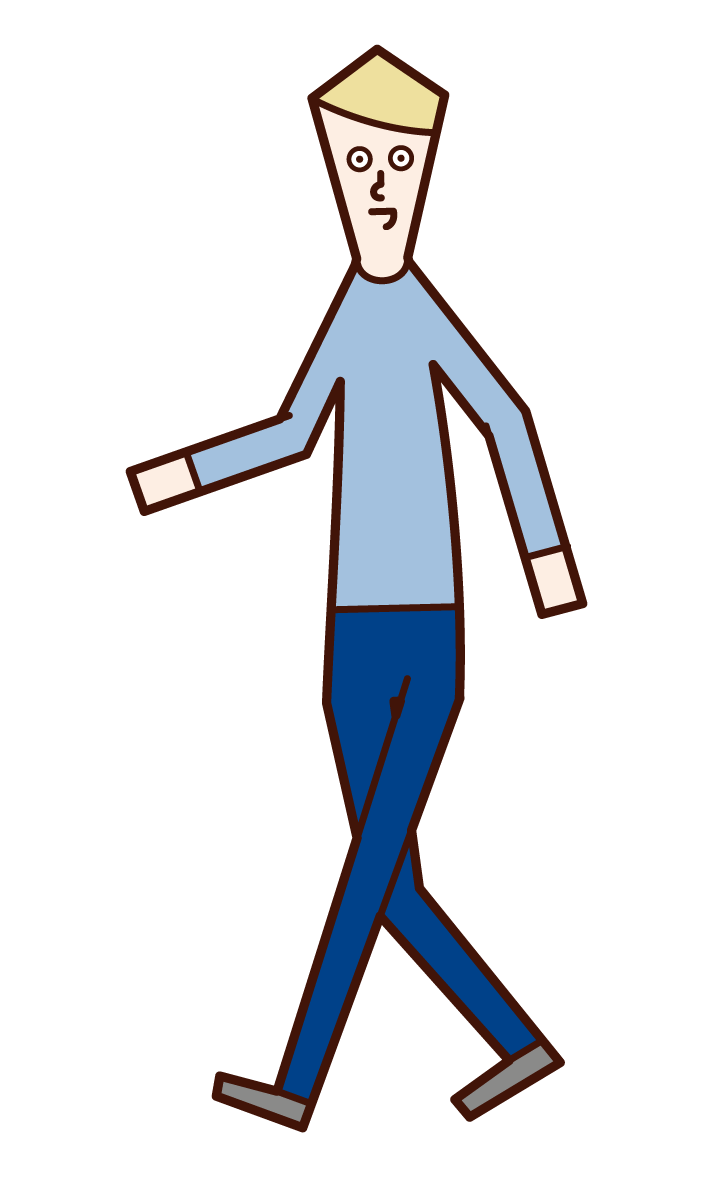 Illustration of a walking person (man)