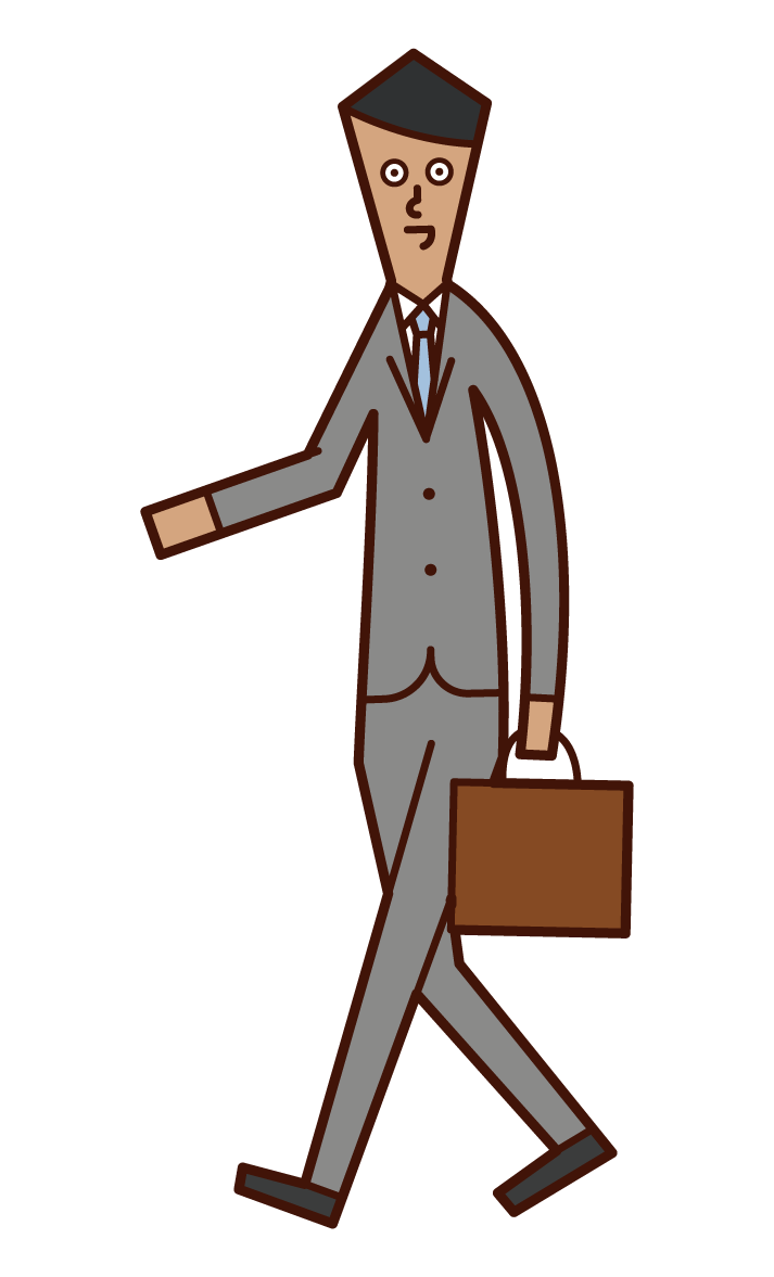 Illustration of a walking person (man)