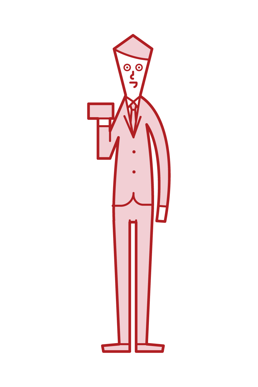 Illustration of a man with a credit card in his hand