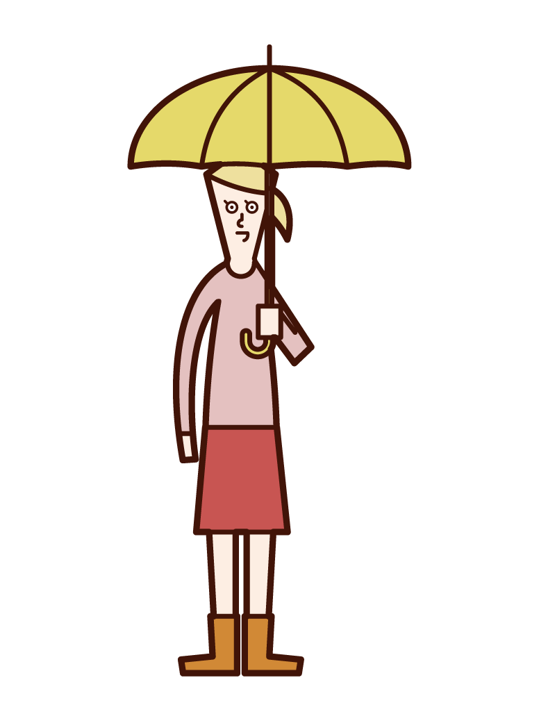 傘をさす子供 女子 のイラスト フリーイラスト素材 Kukukeke ククケケ