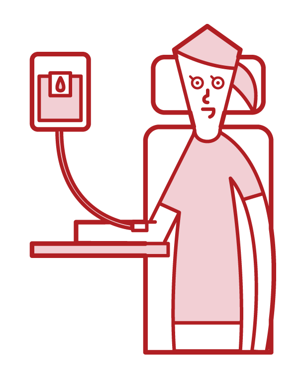 Illustration of a blood donor (girl)
