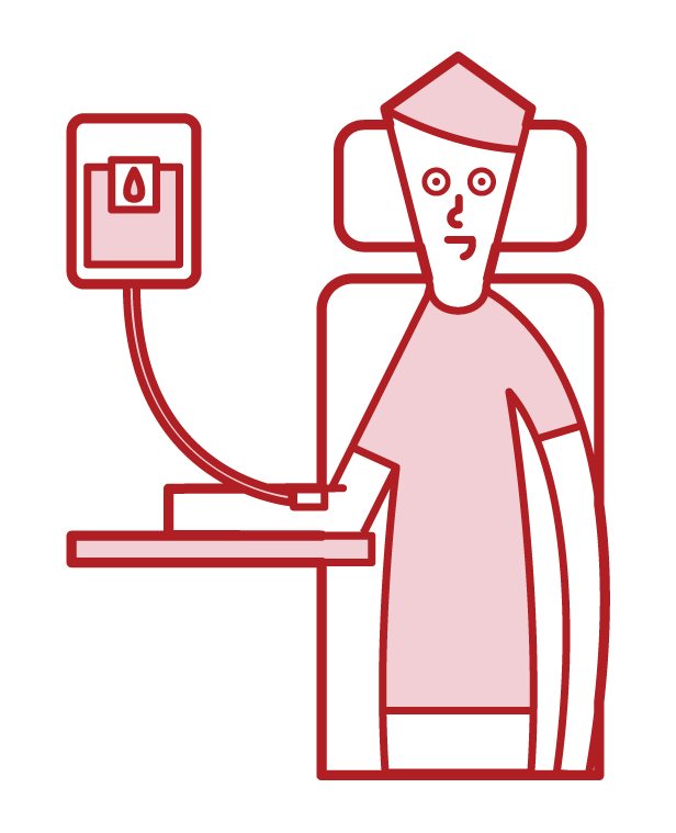 Illustration of a blood donor (boy)
