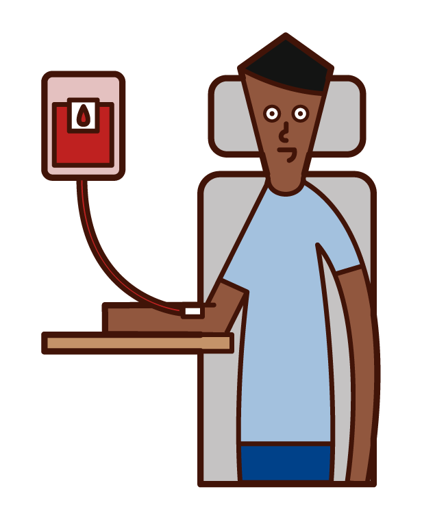 Illustration of a blood donor (boy)