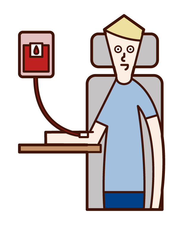 Illustration of a blood donor (boy)