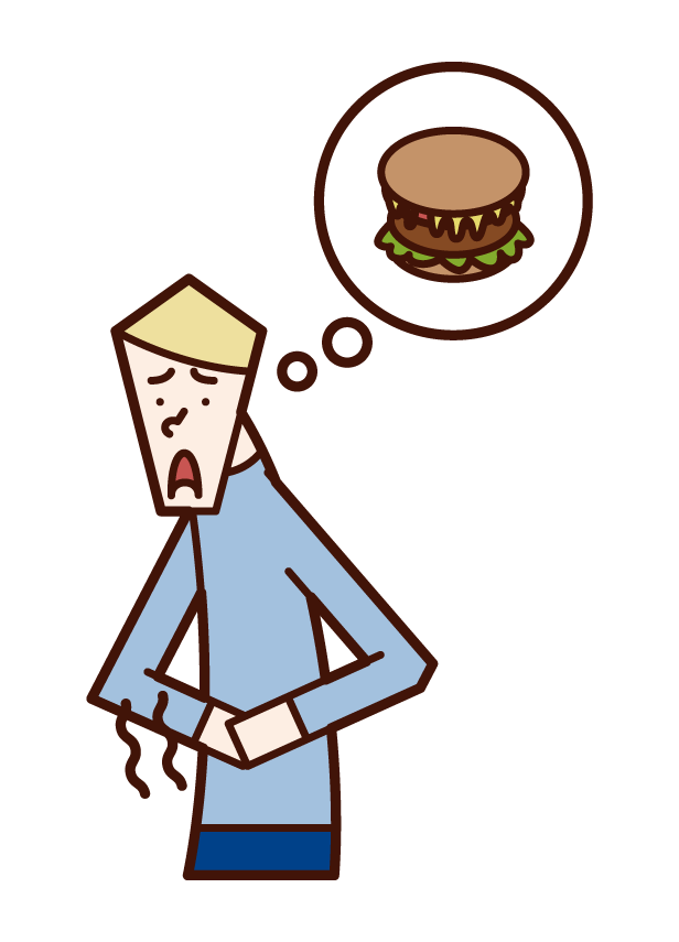 hungry person clipart