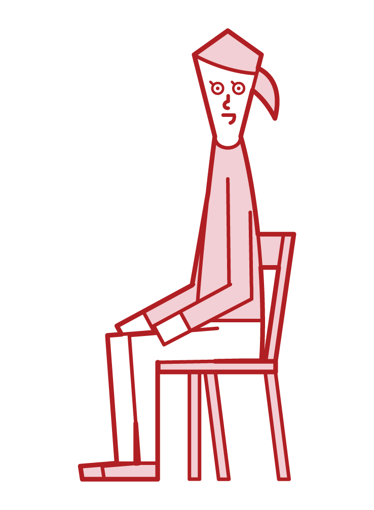 Illustration of a woman with a good posture