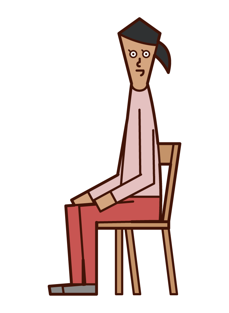 Illustration of a woman with a good posture
