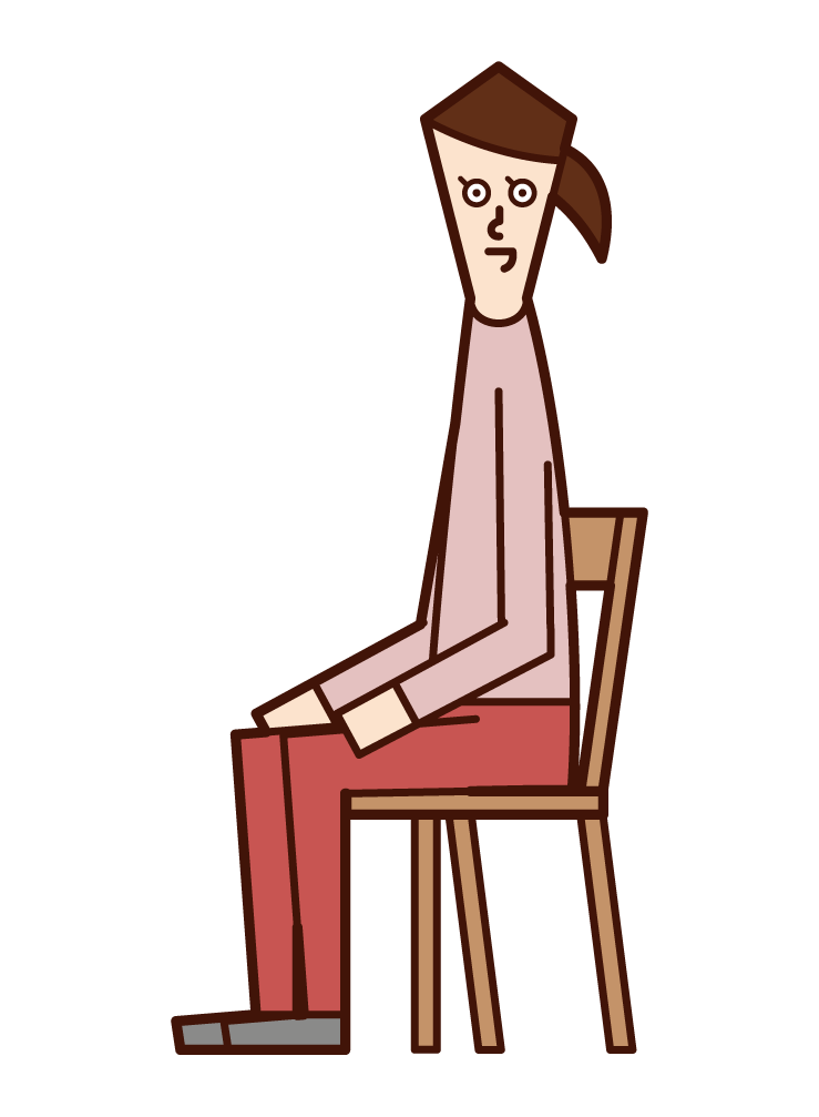 Illustration of a woman with a good posture