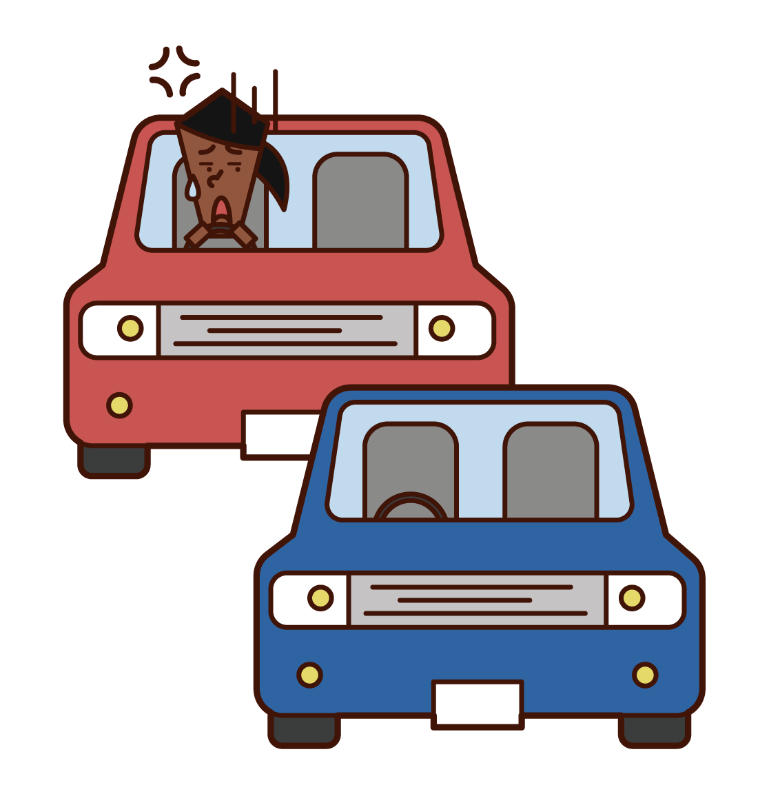 Illustration of illegal parking and nuisance parking of automobiles