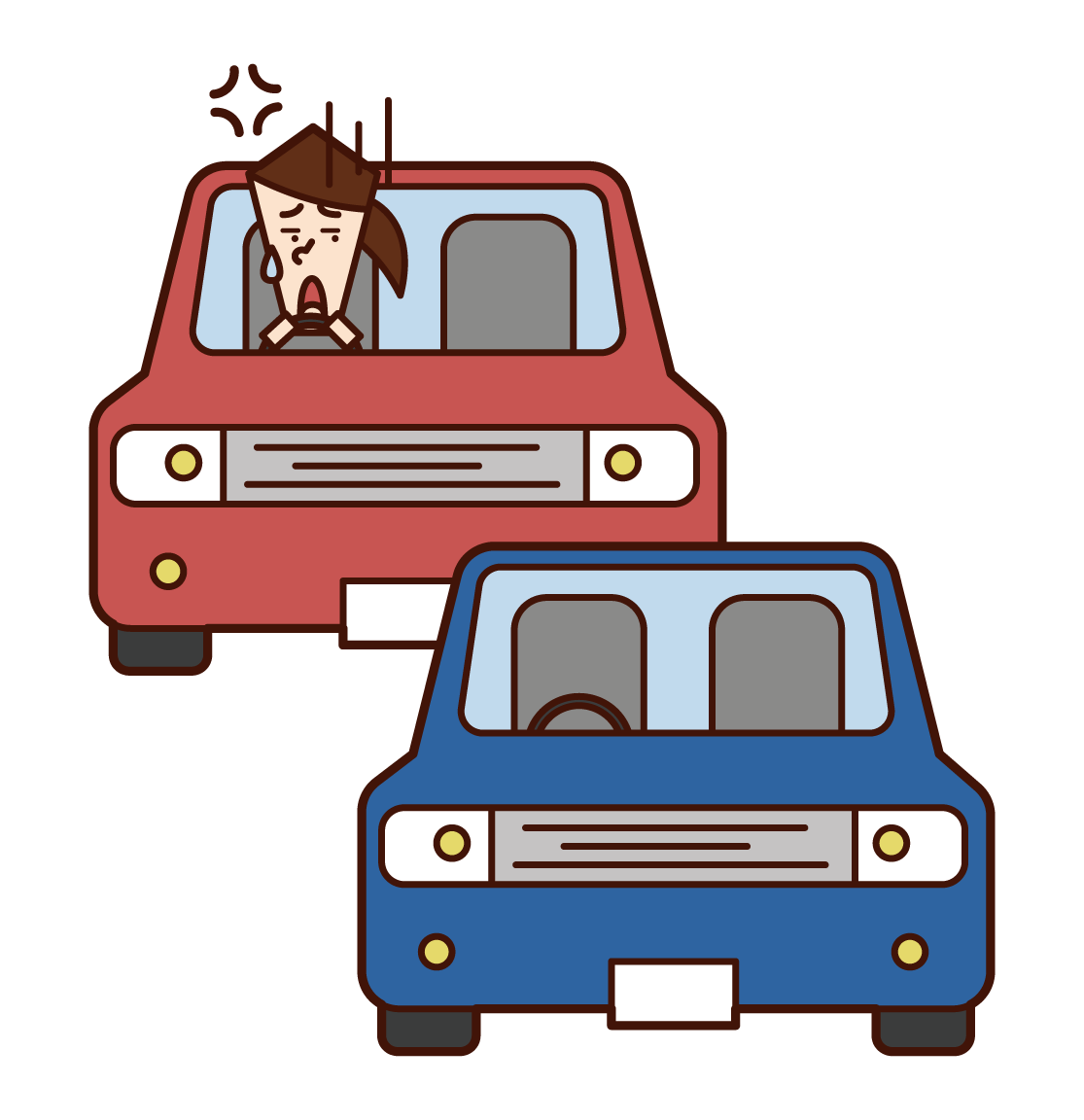 自動車の違法駐車・迷惑駐車のイラスト