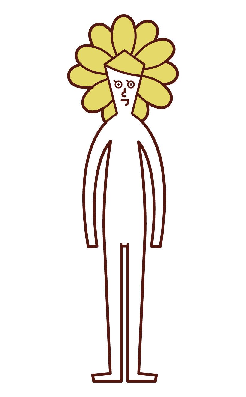 Illustration of a woman in the form of a flower