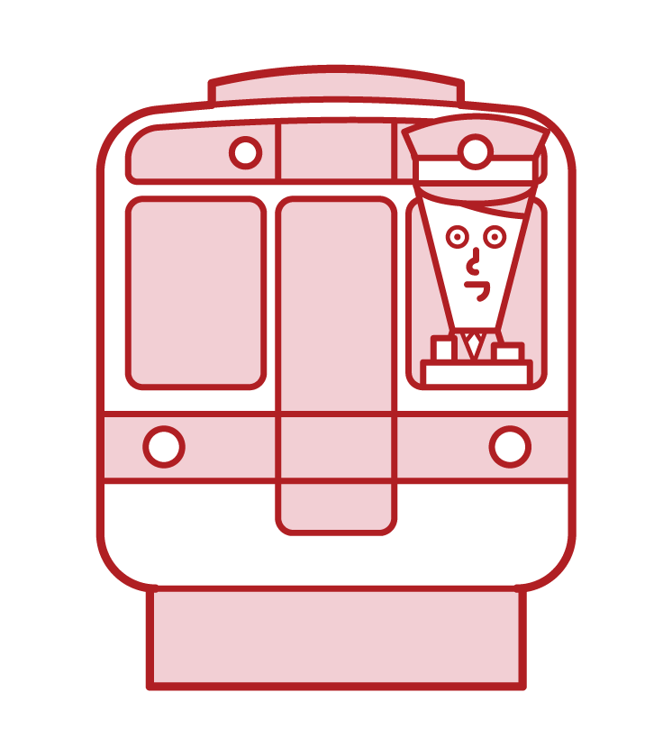 電車の車掌 運転手 男性 のイラスト フリーイラスト素材 Kukukeke ククケケ