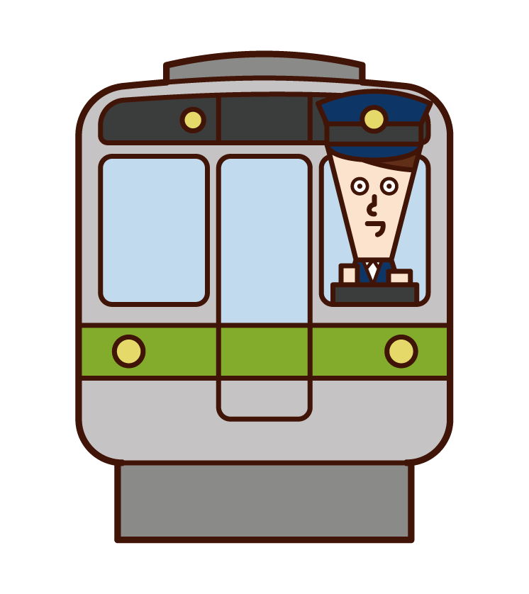 電車の車掌 運転手 男性 のイラスト フリーイラスト素材集 Kukukeke