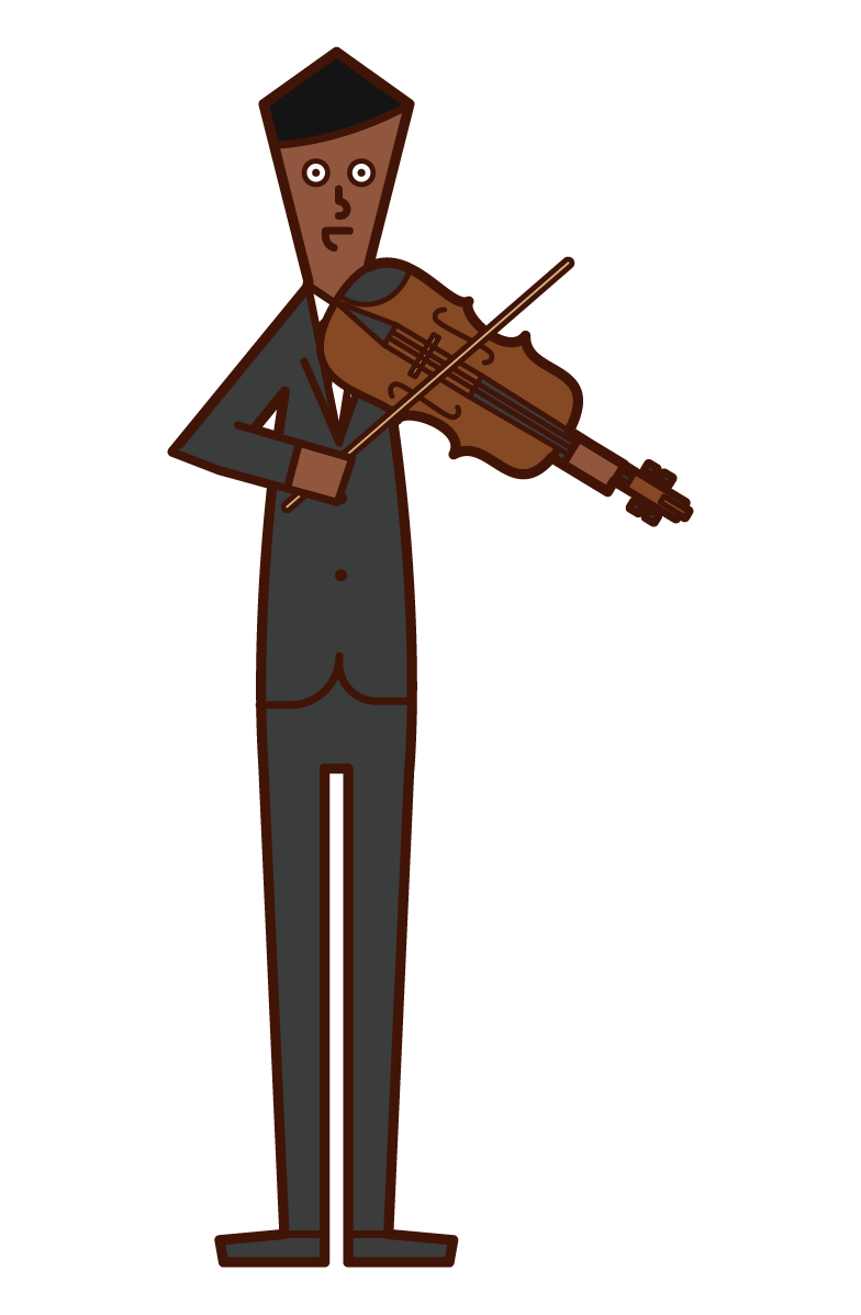 Illustration of violinist viorinist (male)
