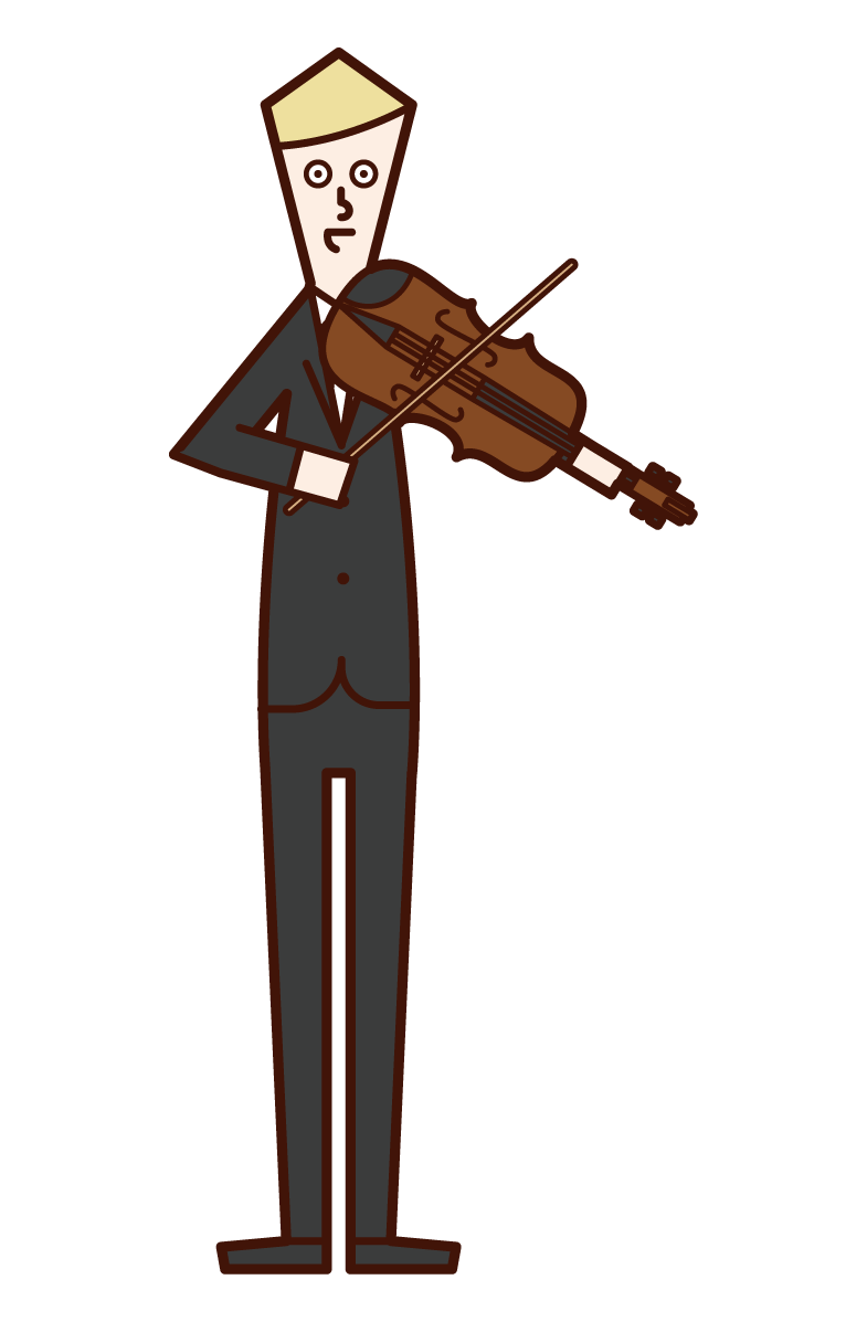 小提琴手小提琴手（男性）插圖