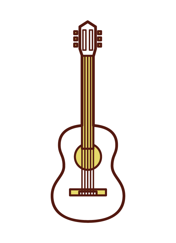 クラシックギターのイラスト フリーイラスト素材 Kukukeke ククケケ