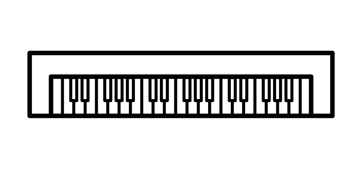 Keyboard synthesizer illustration