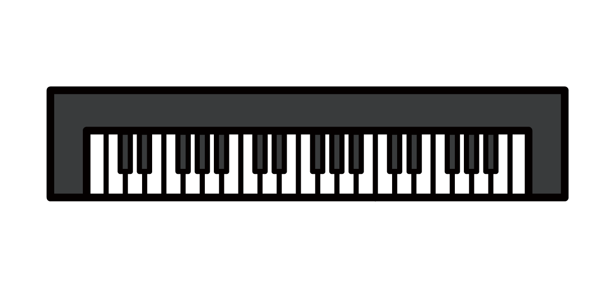 Keyboard synthesizer illustration