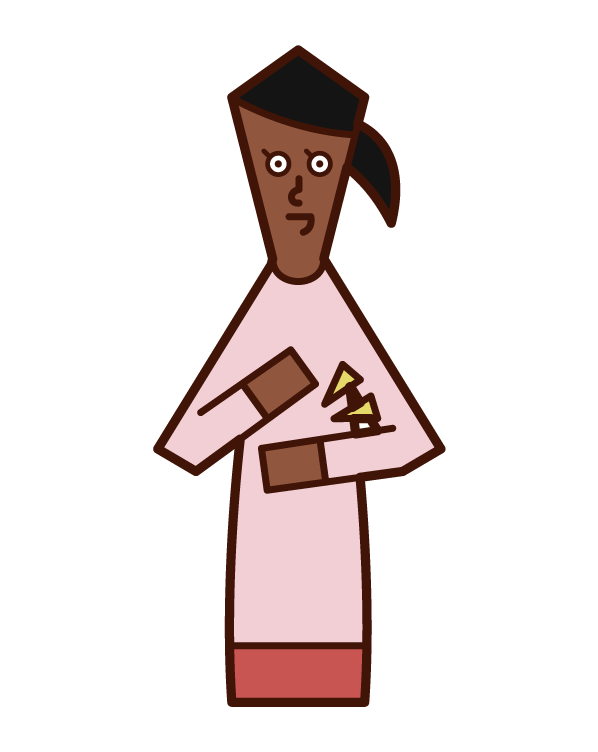 Illustration of a clapping person (woman)