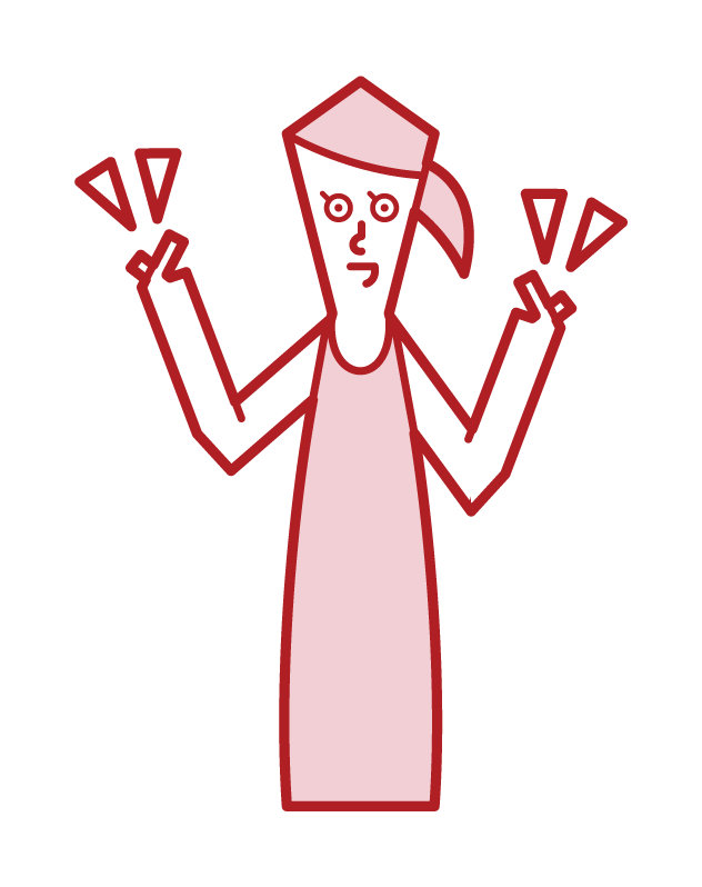 Illustration of a woman who snaps a finger