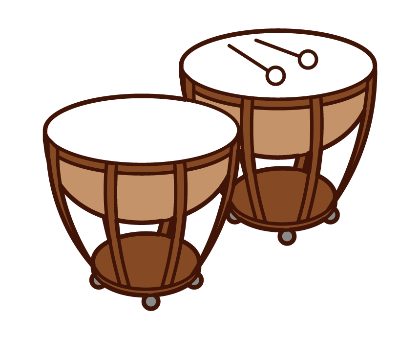 Illustration of a woman playing drums