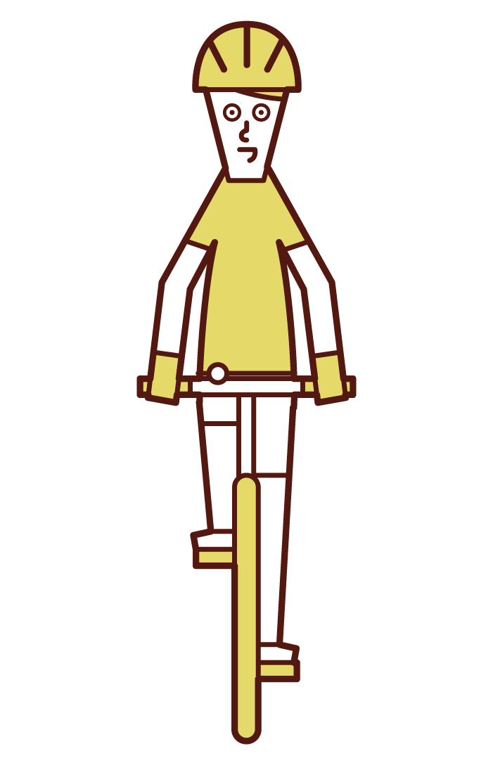 Illustration of a cyclist (male)