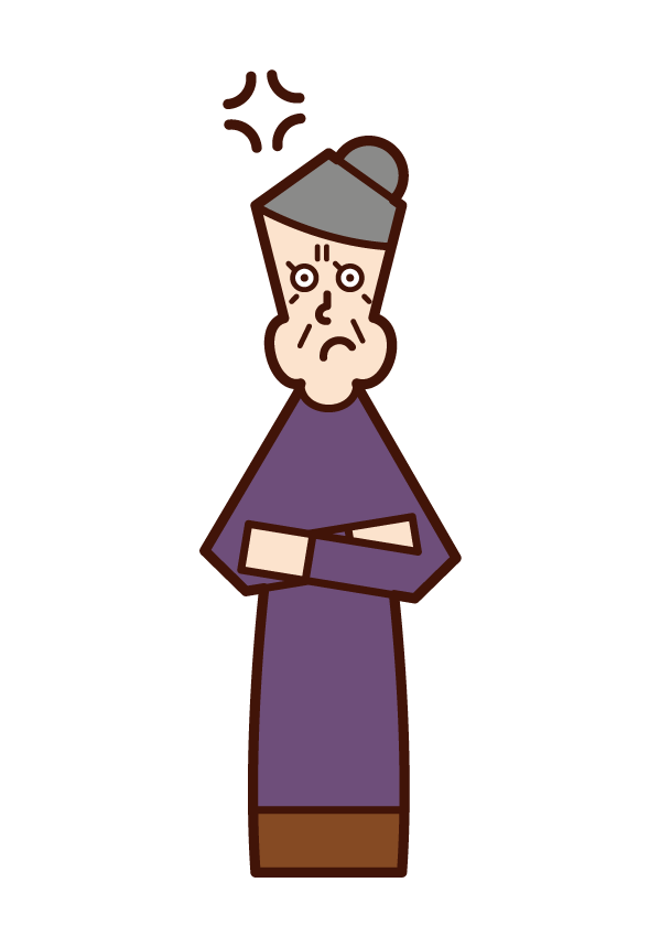 Illustration of an angry person (female)