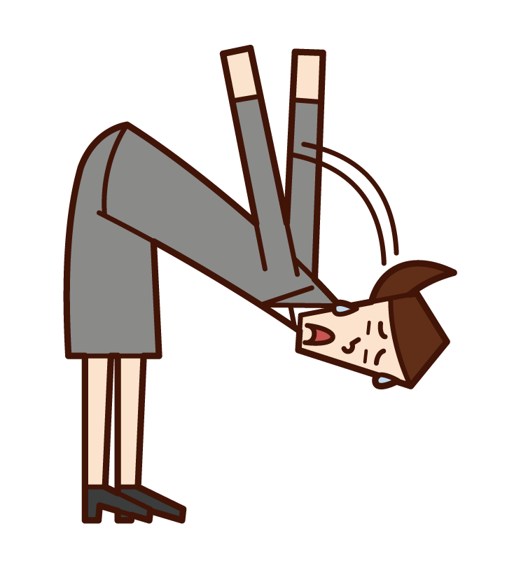 Illustration of a man wiping his face with a towel