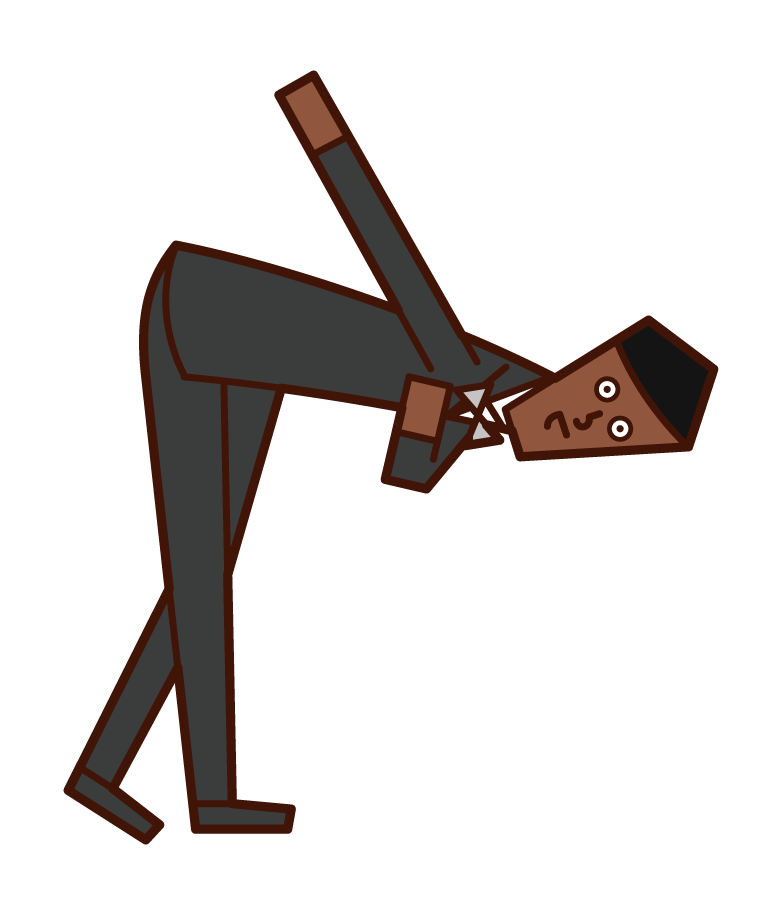 Illustration of a man bowing