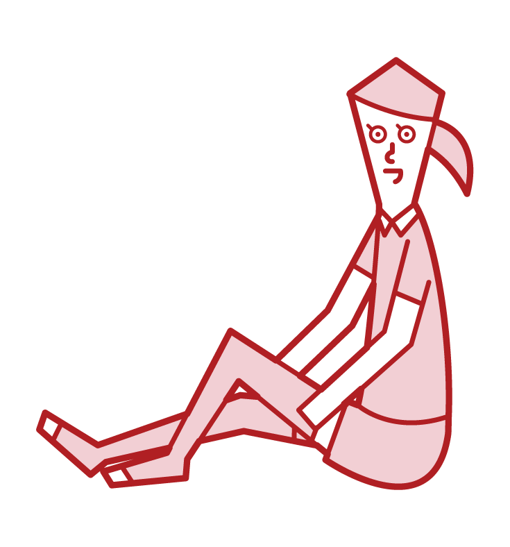 Illustration of a woman wearing crimp socks