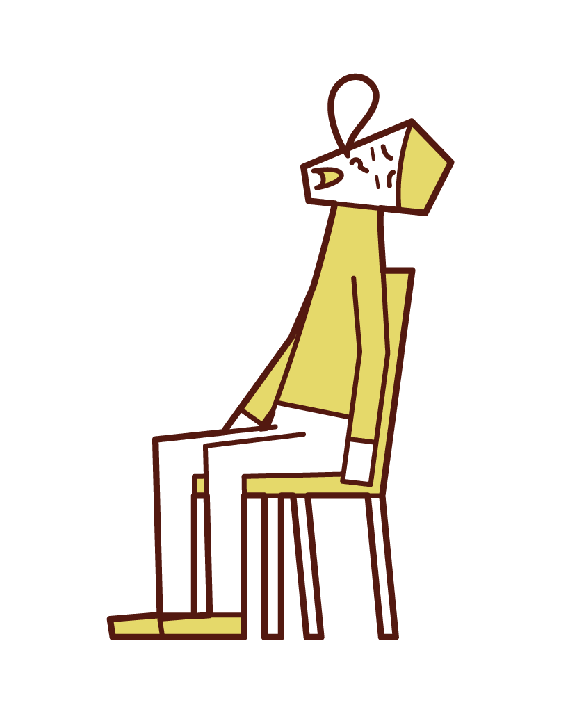 Illustration of a man sleeping in a chair