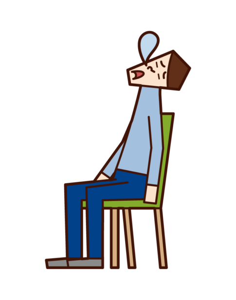 Illustration of a man sleeping in a chair