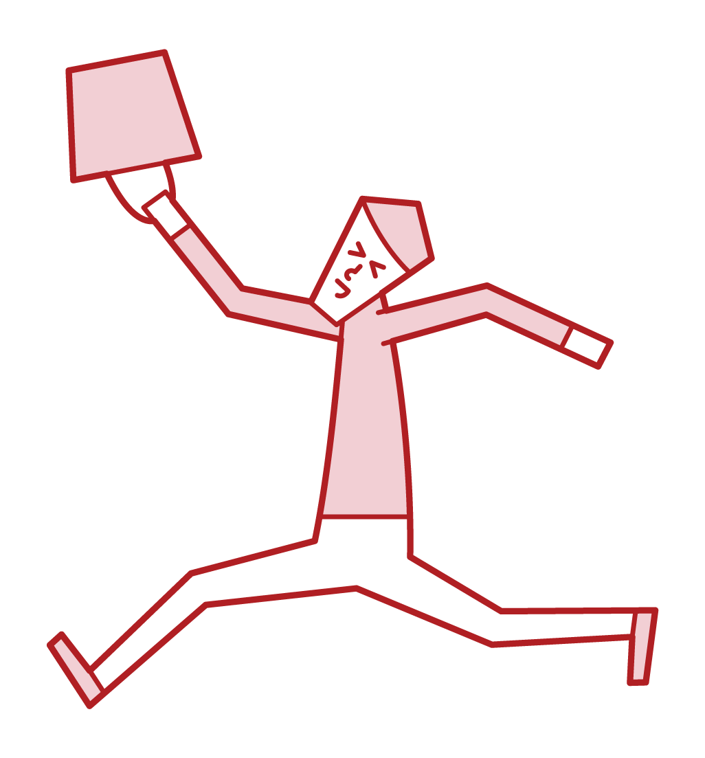 행복한 점프 사람 (남성)의 그림