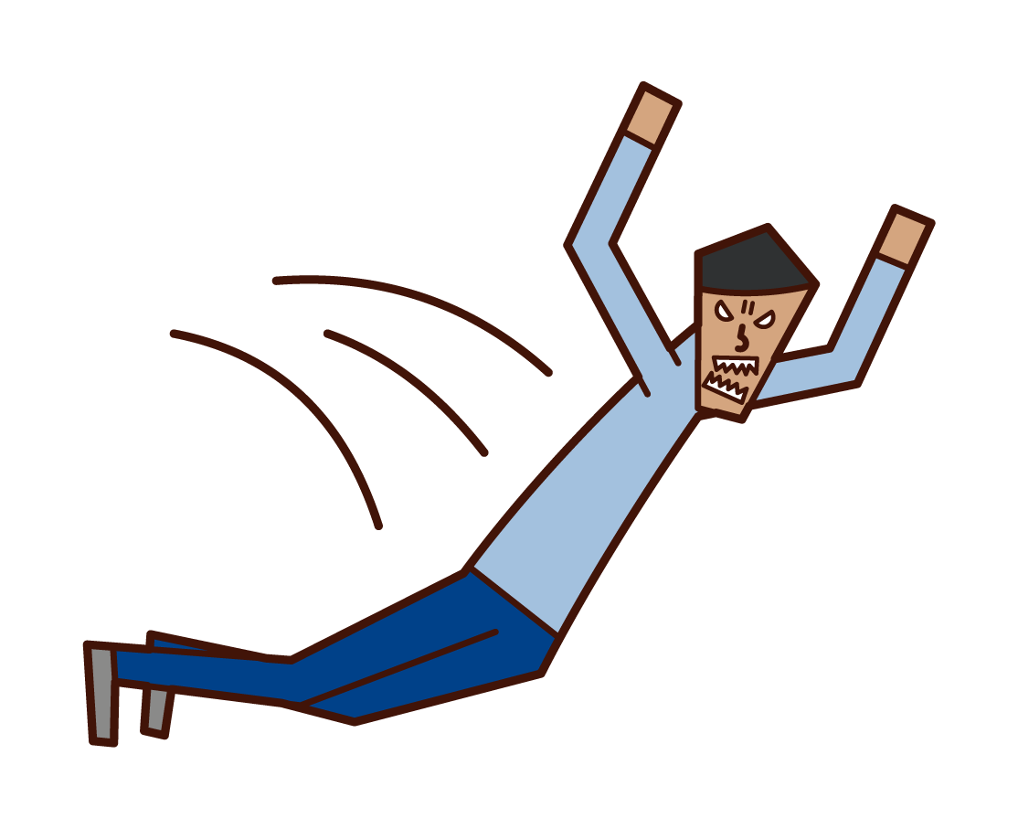 Illustration of a jumping person (male)