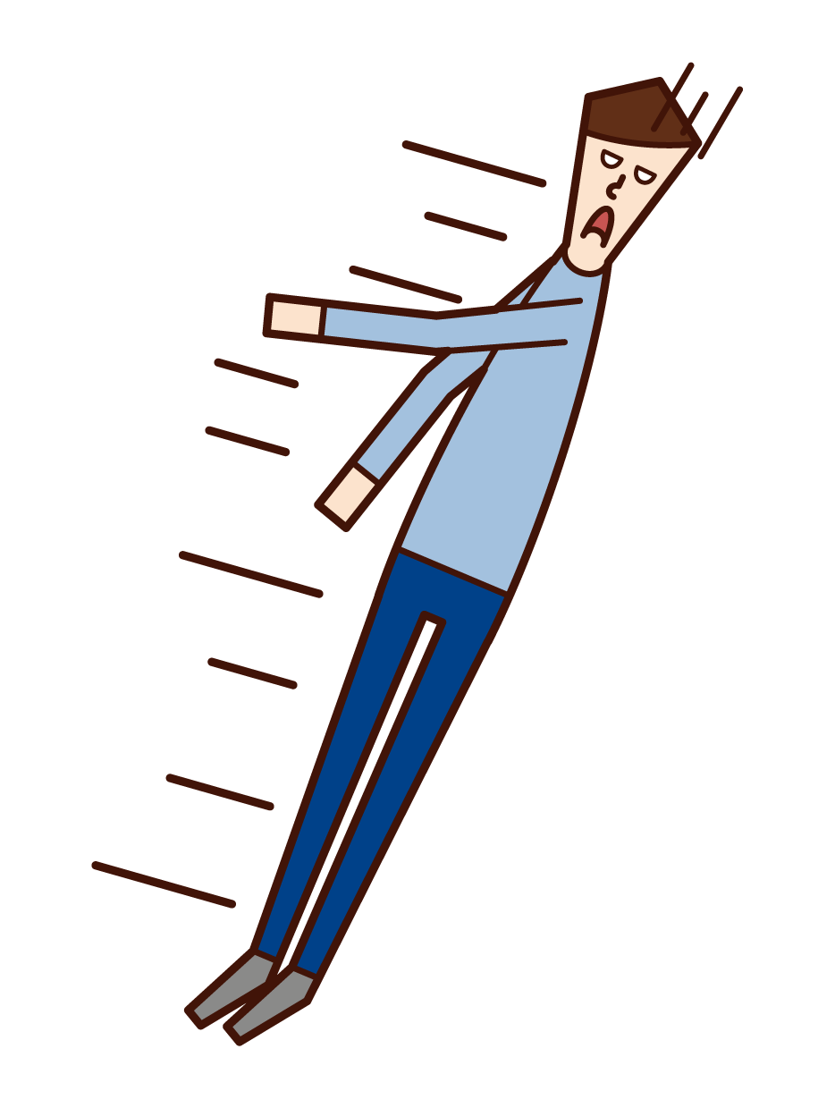 Illustration of a jumping person (male)