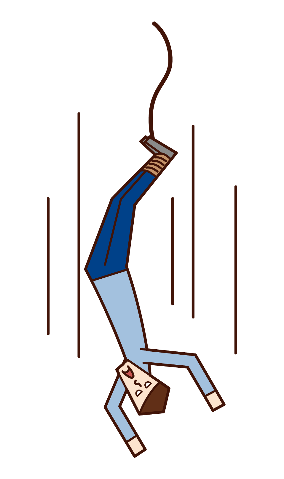 バンジージャンプをする人 男性 のイラスト フリーイラスト素材 Kukukeke ククケケ