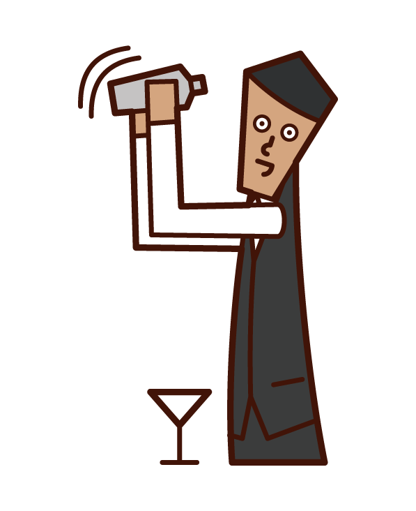 Illustration of bartender (male)
