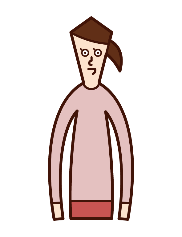 Illustration of a person (man) who uses SNS