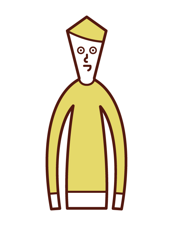 Illustration of upper body (male)