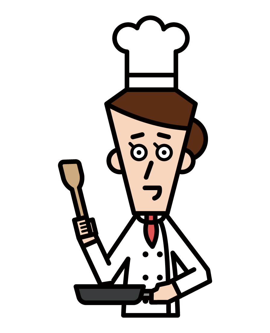 廚師（女性）的插圖