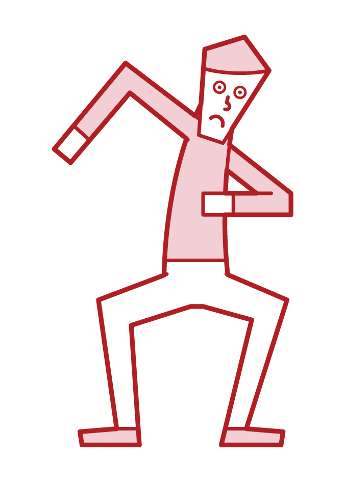 달리기를 준비하는 사람 (남성)의 그림