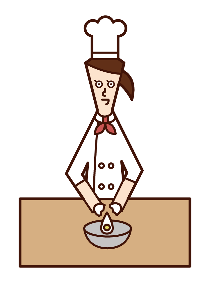 Illustration of a man cracking an egg