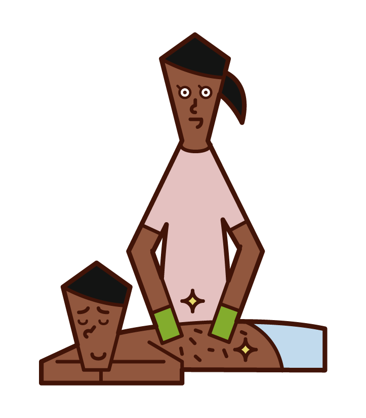 Illustration of a man who has him scalysnx
