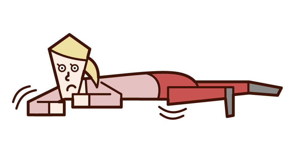 Illustration of a woman making a swat-forward