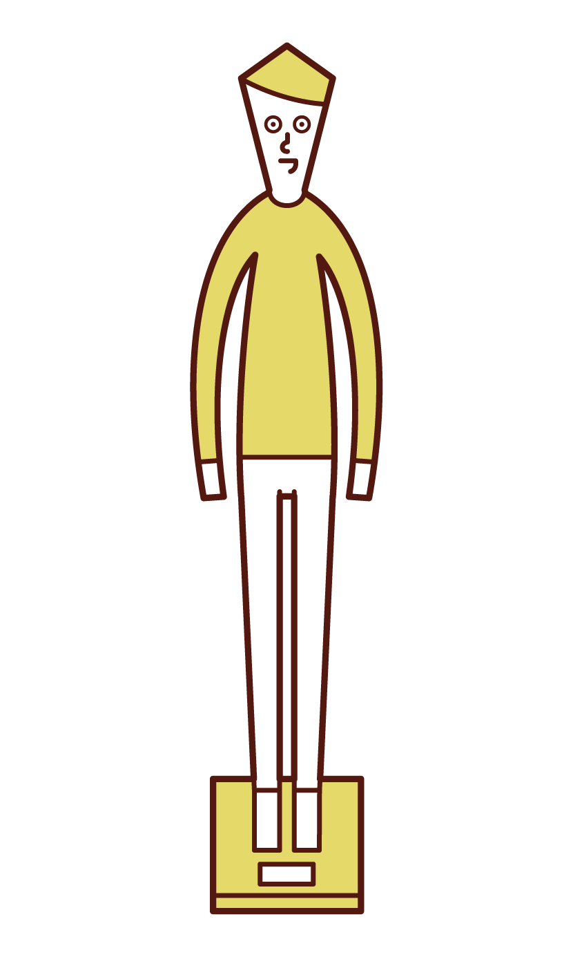 Illustration of a person (male) who weighs