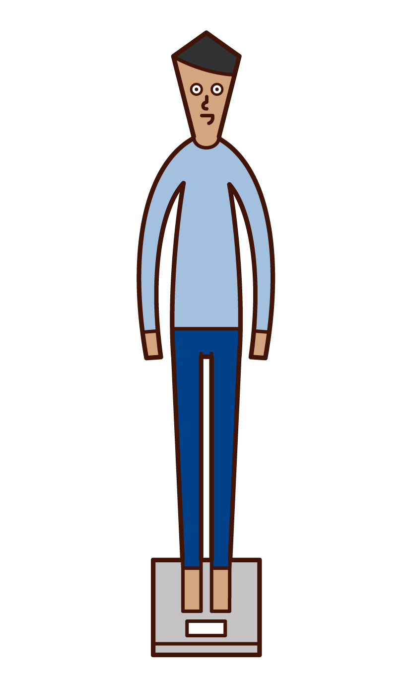 Illustration of a person (male) who weighs