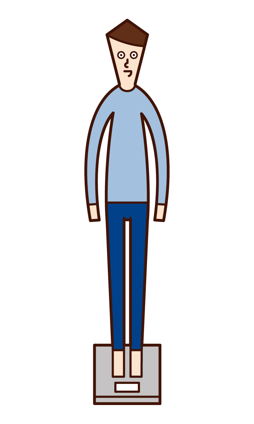 Illustration of a person (male) who weighs