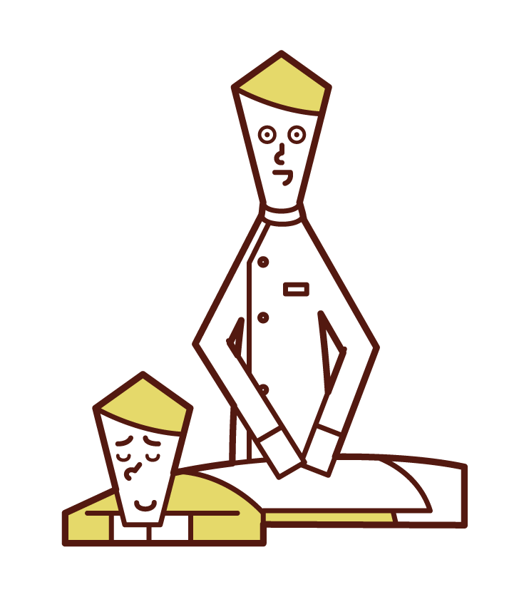 성형 외과 및 마사지사 (남성)의 그림