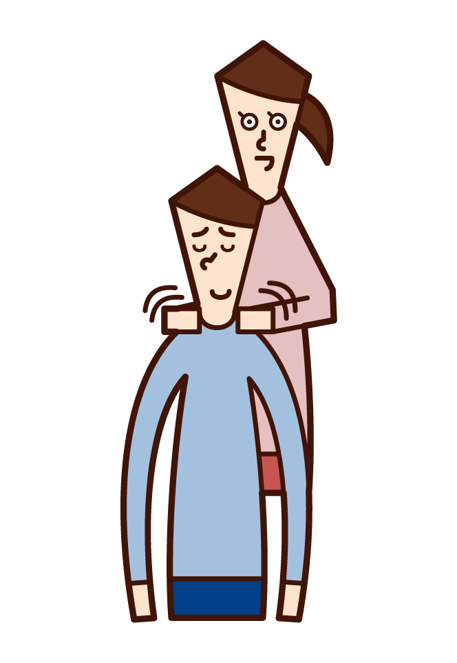 Illustration of a therapist and masseuse (male)