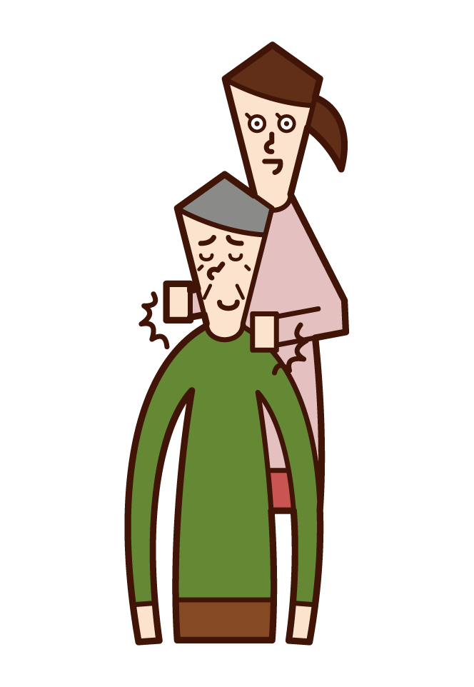 Illustration of a woman tapping her on the shoulder